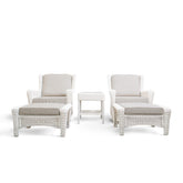 Park Meadows 5-Piece Wicker Outdoor Swivel Chair Bistro Set